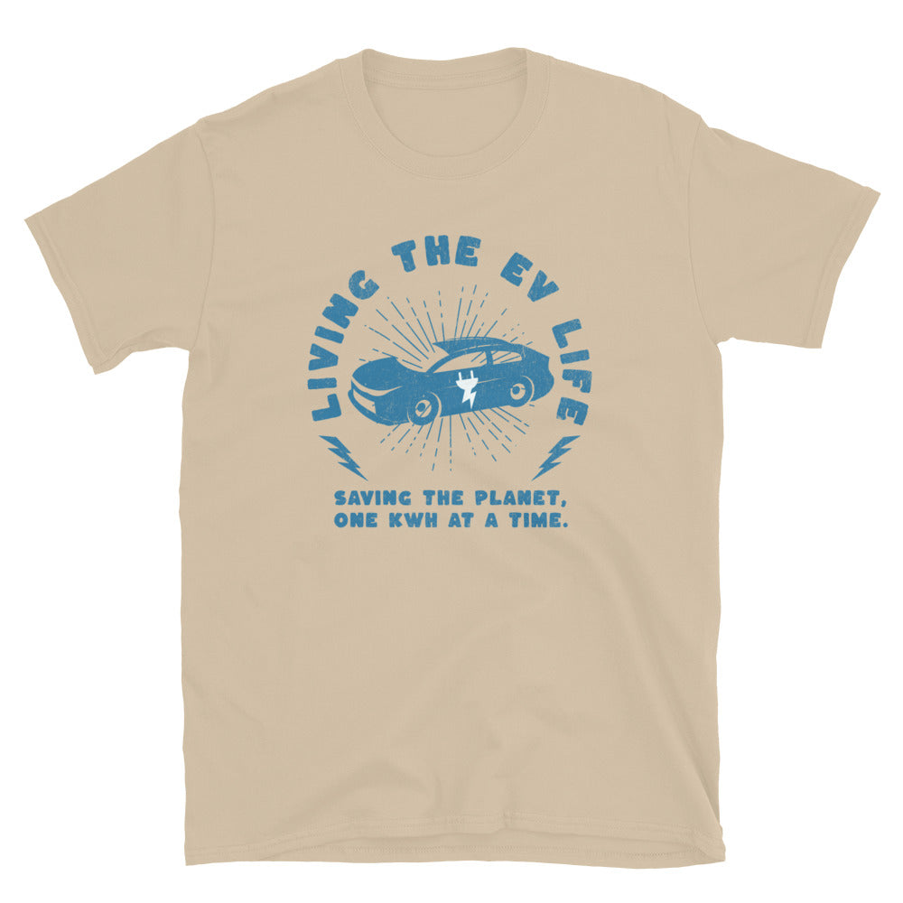 Living The EV Life TShirt - Sand Color - https://ascensionemporium.net